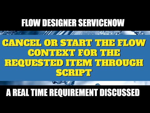 Flow Designer | Using FlowAPI to cancel or start the flow #servicenow #servicenowdeveloper