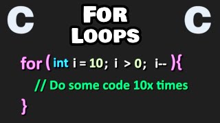 Learn C for loops in 6 minutes! 🔂