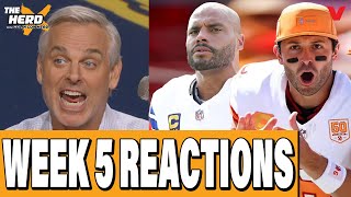 Bills-Patriots REACTION, Dak & Baker MVPs!? Eagles-Broncos | The HERD NFL w/ Colin Cowherd