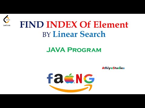 Search an Element By  Linear Search Java Program