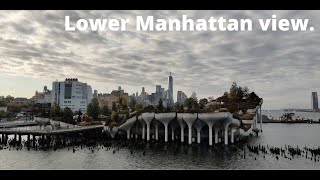 Lower Manhattan view from Pier 57 - Hudson River - New York