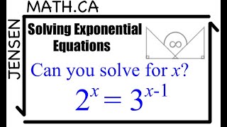 SOLVING EXPONENTIAL EQUATIONS |jensenmath.ca|