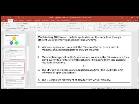 Lesson 2 - Operating Systems Ctd