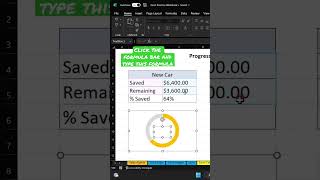How to create progress charts with doughnut pie charts (watch the video for more detail!)