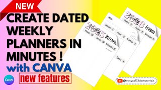 Bulk Create Weekly Planner Pages in Canva with Dates in Minutes Easy to Follow Tutorial