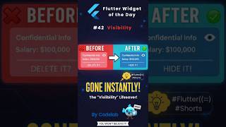 Widgets of the day #42 – Visibility  #programming #mobileappdevelopment #fluttershorts #fluttertips