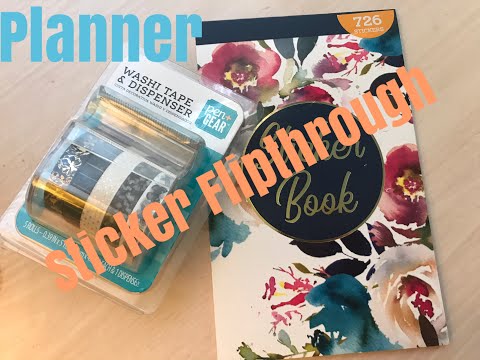 Pen &Gear Sticker Book Flip through and Washi Tape