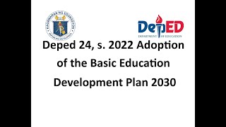 Adoption of the Basic Education Development Plan 2030