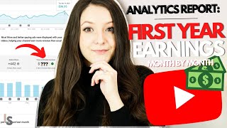 How much YouTube Paid Me My First Year Being Monetized - Monthly Revenue Report as a Small Channel