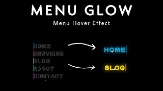 Menu Hover Glow | HTML & CSS