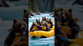 "Bears Conquer Rapids 2025!"🐻🌊#WildlifeFun #Nature2025