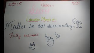 Matter in our surrounding class 9th NCERT Science chapter 1