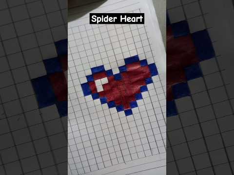 How to draw spider heart❤️💙 #fypシ #drawing