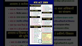 RTE एक्ट 2009 || शिक्षा का अधिकार #rte #rte2009 #reetexam #reet #ctet #rpscexam #dsssb #rssb #bser