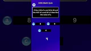 If the LCM of a and 18 is 36 and the HCF of a and 18 is 2 then find the value of a