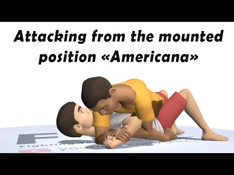 Attack from the mount 1. Americana. Techniques Jiu jitsu, grappling, MMA