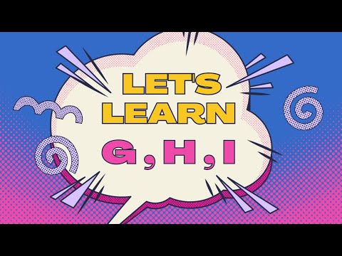 Let's Learn G,H,I || Chapter-11 || Class-01||SCERT, BIHAR