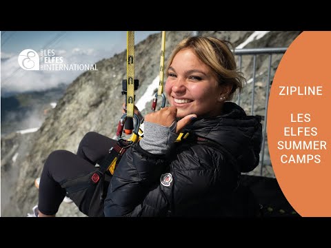Zipline, one of the new activities of Les Elfes camps Verbier