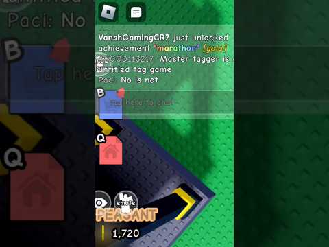 Got the "marathon" achievement in Untitled Tag Game | #taggame #untitled #untitledtaggame #roblox