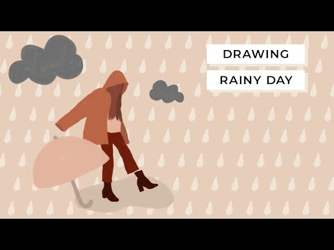 Rainy Day | Drawing Time Lapse