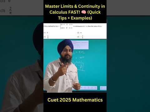 Master Limits & Continuity in Calculus FAST! 🧠 (Quick Tips + Examples)
