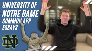 University of Notre Dame 2024 Common App Essays #notredame  #commonapp #collegeadmissions