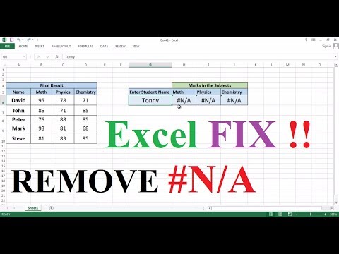 Remove the #N/A Error from VLOOKUP in Excel