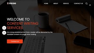 Creative Website With Free Source code || Content Writing Service website || create your own website