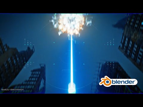 Superhero landing. Blender + After Effects test project. #shorts