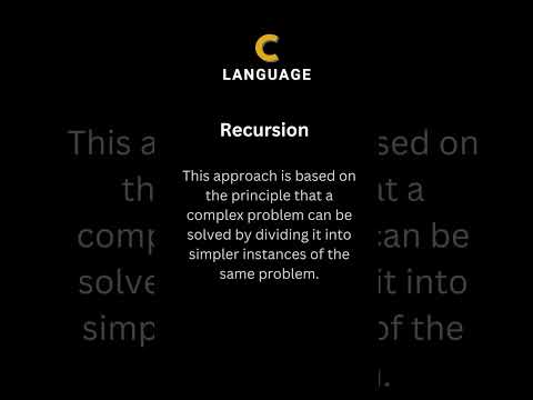 Recursion in C 👨🏻‍💻 | C programming language | #shorts #learning #youtubeshorts