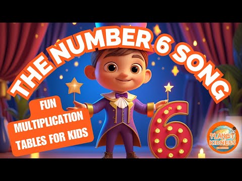 The Number 6 Song | Fun 6 Times Table for Kids | Planet Kidness  | Fun Multiplication Times Table