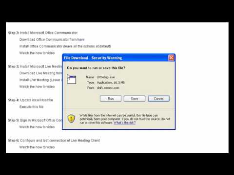 Reach - Installation - Live Meeting Client installation