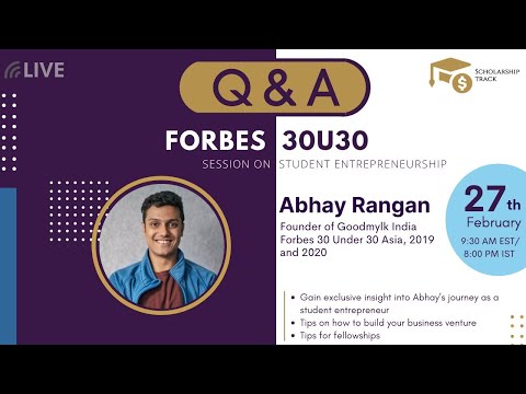 LIVE Q&A - FORBES 30U30