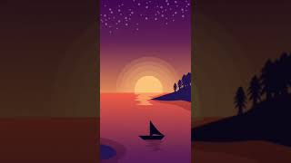 Draw landscape flat design using adobe illustrator #adobeillustrator #procreate #flatdesign