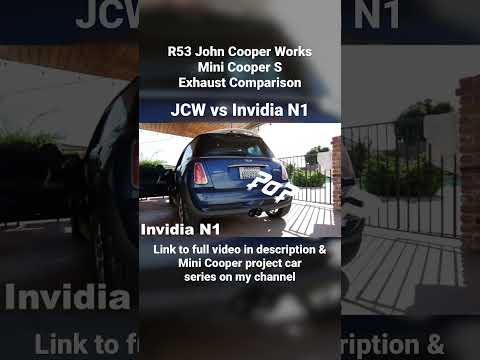 JCW vs Invidia N1 - R53 John Cooper Works Mini Cooper S Exhaust Comparison