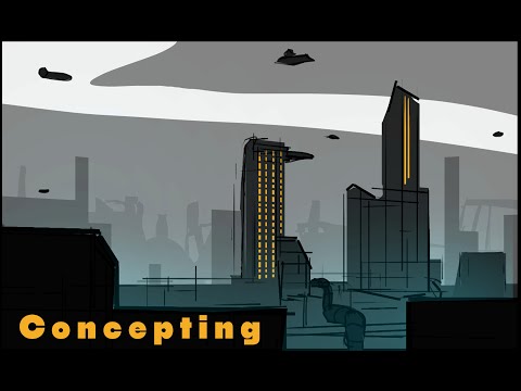 Scifi Environment Thumbnails - Clip Studio Paint Timelapse