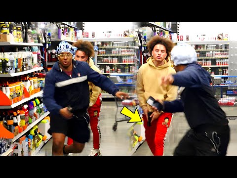 Shoving Peoples Carts In The Hood (GONE WRONG)