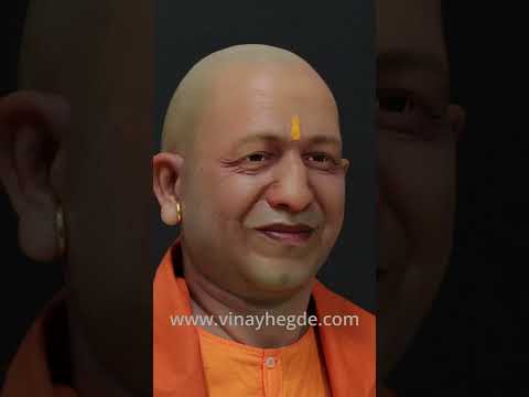 Yogi Adityanath Ji's hyper realistic portrait by Vinay Hegde