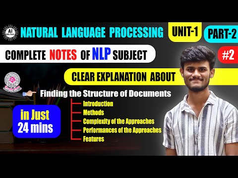 NLP || Complete notes || Unit-1 || Part-2 || Finding the Structure of Documents | Btech || Jntuh R22