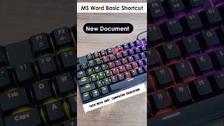 Windows Short Keys: MS Word Basic Shortcuts #keyboard #computereducation #shorts