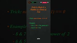 Quick Binary Tricks 🔥 | Power of Bits in Seconds! 💡 #BinaryHacks #ProgrammingTips | Tabspace