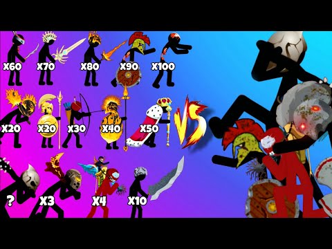 All Stick Unit's VS Buffed Boss X Deads | stick war legacy