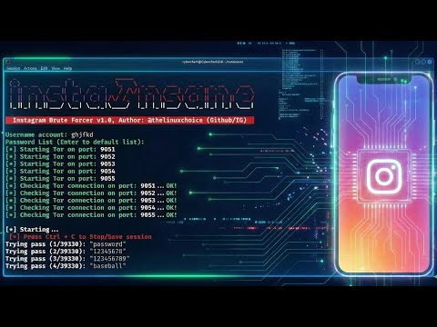 How Instagram Can Be Hacked with Brute-Force! 🕵️‍♂️🔑Instansane ⚠️ Security Awareness Very Dangerous.