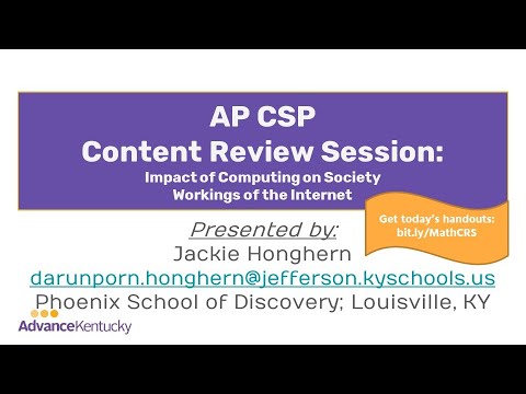 AP CSP Content Review Session #1