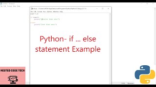 Python- if ... else statement Example
