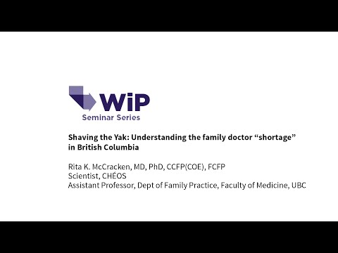 CHÉOS Work in Progress Seminar (Nov 2, '22): Understanding BC's doctor "shortage"' — Rita McCracken