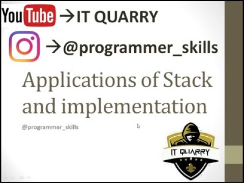 application of stack in c language 😀😃