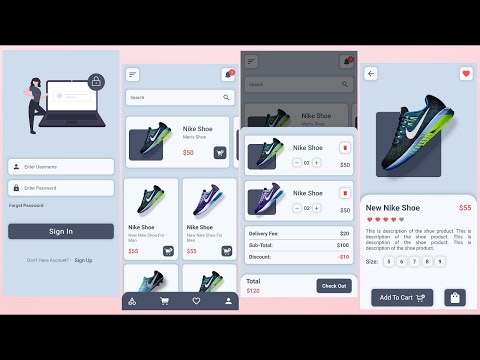 Nike Shoe App UI Design In Flutter - E Commerce Shopping Store App UI