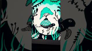 Turtle Digital Art #turtle #turtles #turtleart #shorts #beach