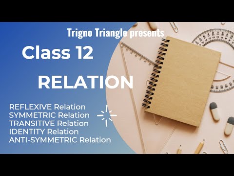Reflexive symmetric and transitive relation #class12 #maths #chapter1 #relationandfunction